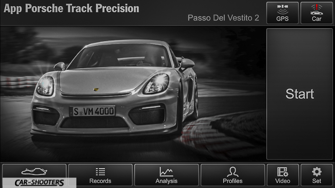Porsche Cayman GT4 Porsche Track Precision App