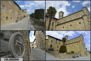 barberino val d'elsa con la piazza ed altri dettagli