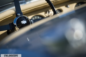 Jaguar XK120 dettaglio logo volante