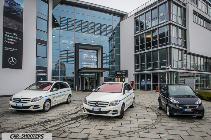 Mercedes Classe B e Smart Electric Drive al Mercedes-Benz Centre di Milano